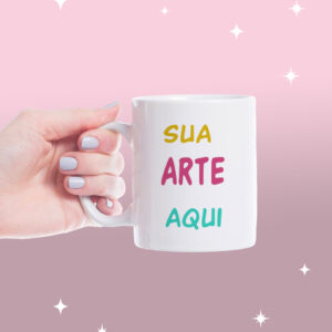 Caneca branca sua ideia aqui